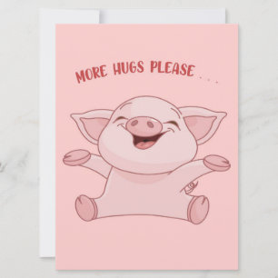 Carte Animaux de porc Cochon mou bébé Cochon de dess