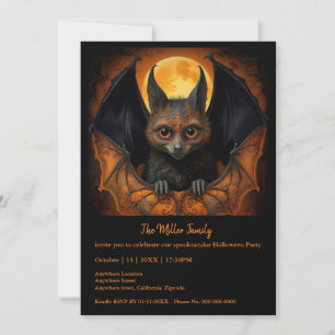 Carte Animaux d'Halloween effrayants et déguisés de faço