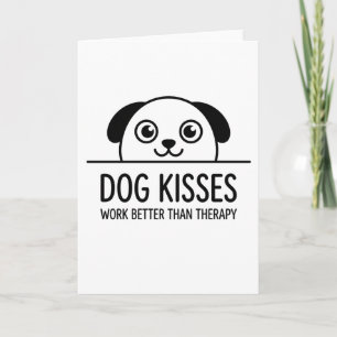 Carte animaux drôles Les baisers de chien fonctionnent m