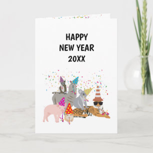 Carte Animaux Fêtes - Animaux Fêtes Nouvel An