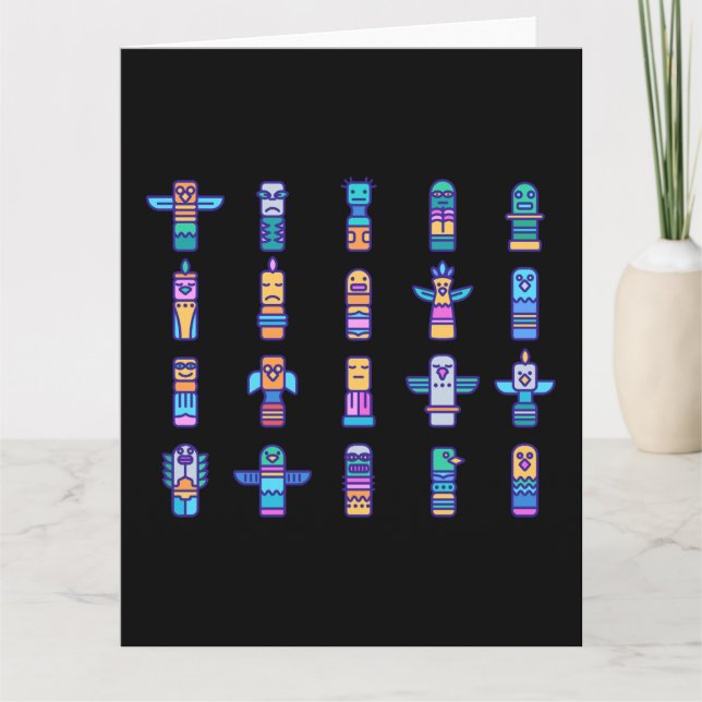 Carte Animaux haïdas Pride autochtone canadienne (Devant)