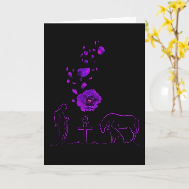 Carte Animaux Ils Ont Également Servi Le Souvenir Du Pav (Fleur jaune)