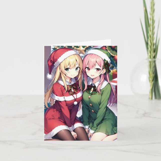 Carte Anime de Noël L - AI (Devant)