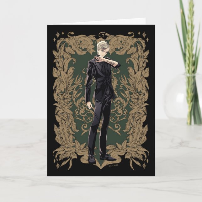 Carte Anime Draco Malfoy Cadre Ornate (Devant)