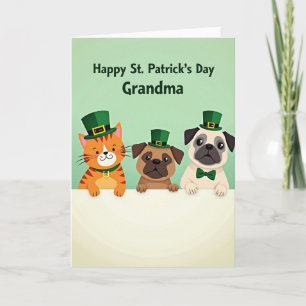 Carte animée de la Saint-Patrick pour grand-mère