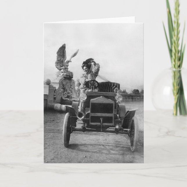 Carte Anna Held W/ Her Maxwell-Runabout Circa 1905-1910 (Devant)