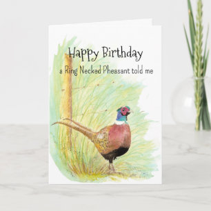 Carte Anneau Necked Pheasseur Personnalité Anniversaire 