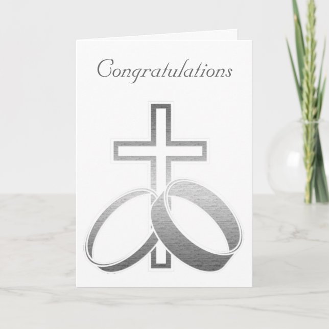 Carte Anneaux mariages et art croisé (Devant)