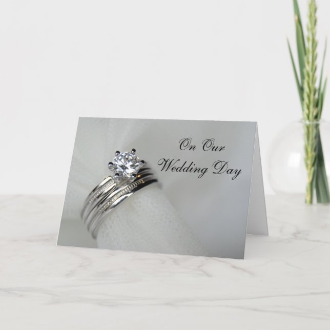Carte Anneaux mariages Jour de mariage (Devant)
