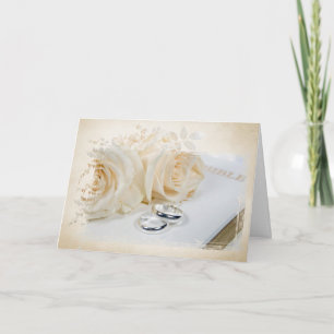 Carte Anneaux mariages sur la Bible