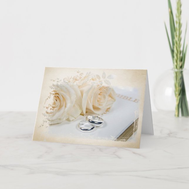 Carte Anneaux mariages sur la Bible (Devant)