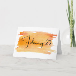 Carte Année bissextile 29 février Anniversaire