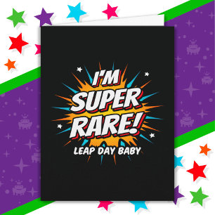 Carte Année bissextile Anniversaire 29 février Jour biss