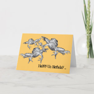 Carte Année bissextile Anniversaire : Grenouilles : Dess