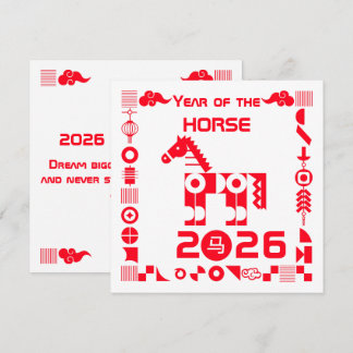 Carte Année du Cheval 2026