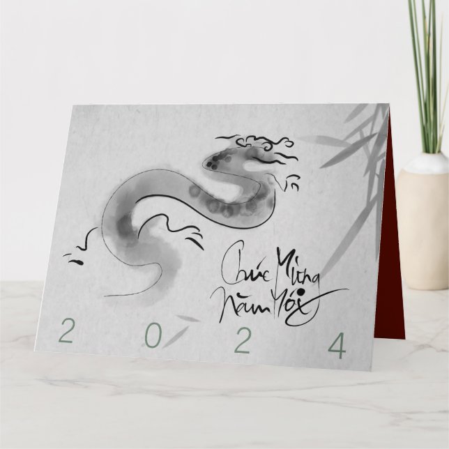 Carte Année du dragon vietnamien original 2024 HBGC (Devant)