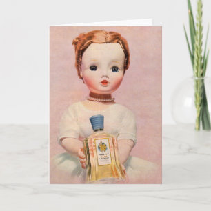 Carte Années 1950 Yardley et Madame Alexander Doll