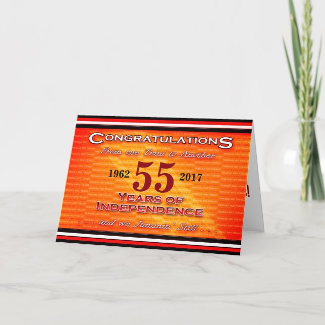 Carte (Années modifiables) Joyeux anniversaire Indépenda (Devant)