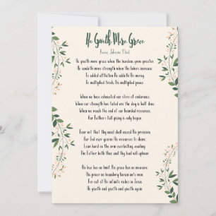 Carte Annie Johnson Flint - "Il donne plus de grâc