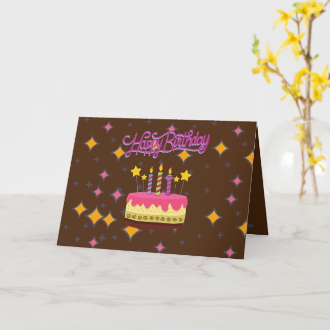Carte Anniversaire (Fleur jaune)