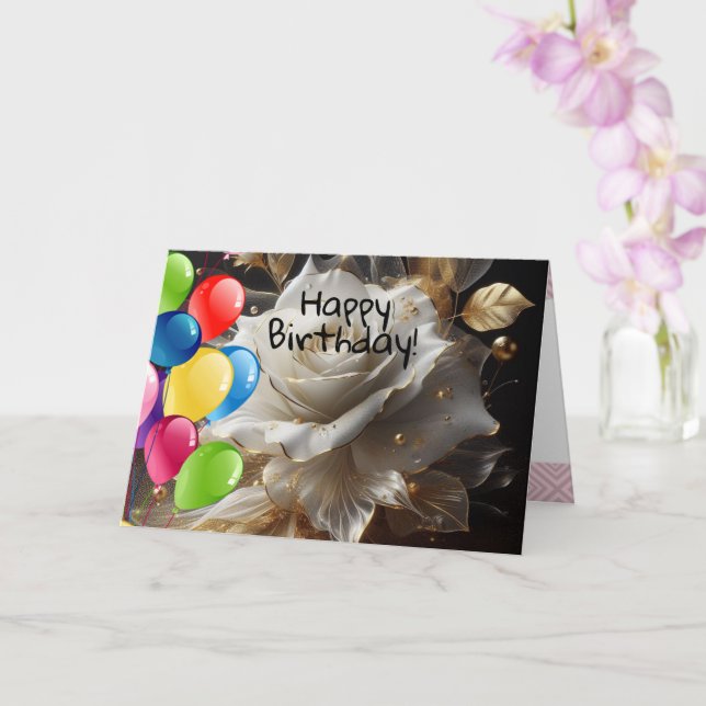 Carte Anniversaire  (Orchidée)