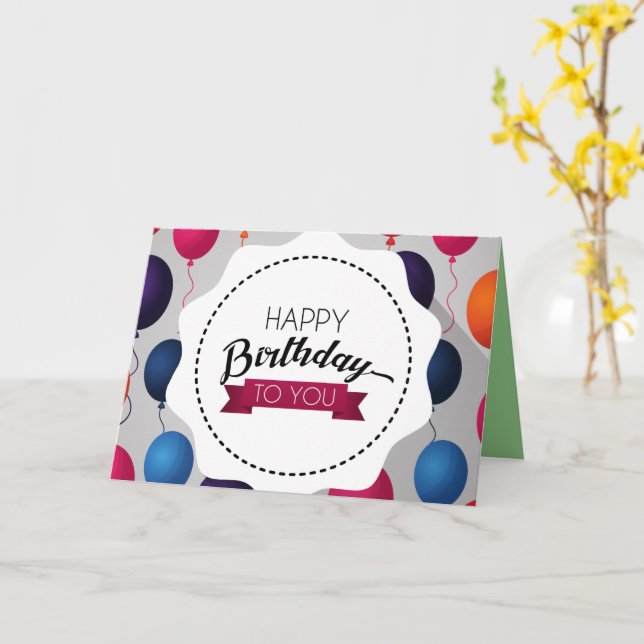 Carte Anniversaire (Fleur jaune)