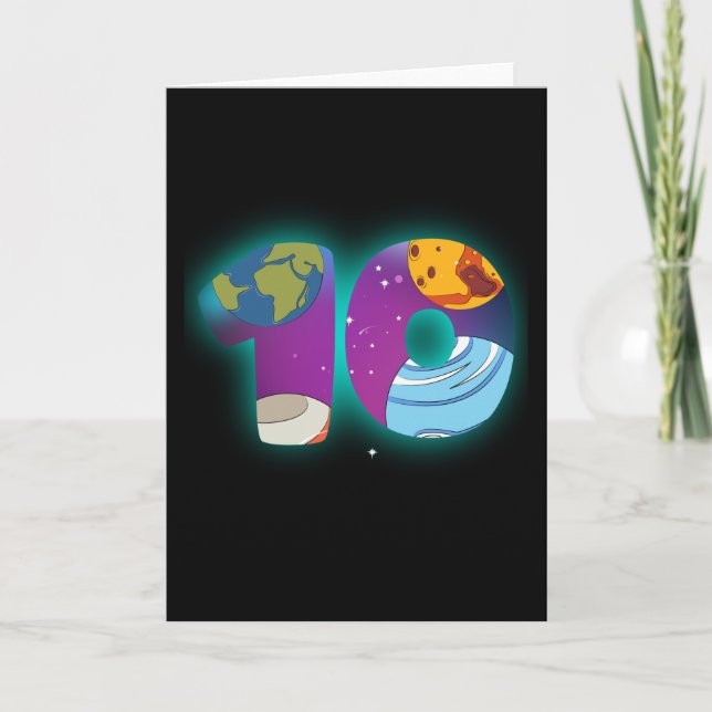 Carte ANNIVERSAIRE 10 10e anniversaire garçon 10 ans (Devant)