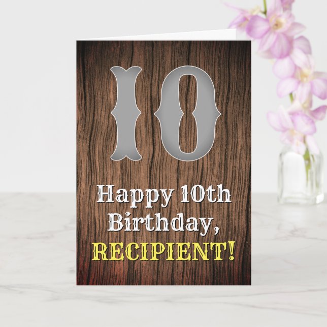 Carte Anniversaire 10e : Pays Inspiré par l'Ouest Look,  (Orchidée)