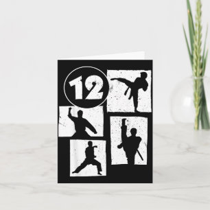 Carte Anniversaire 12 ans Karaté Taekwondo Garçon 12 ans