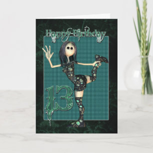 Carte anniversaire 13e avec Moonies H.I.P Rag Doll