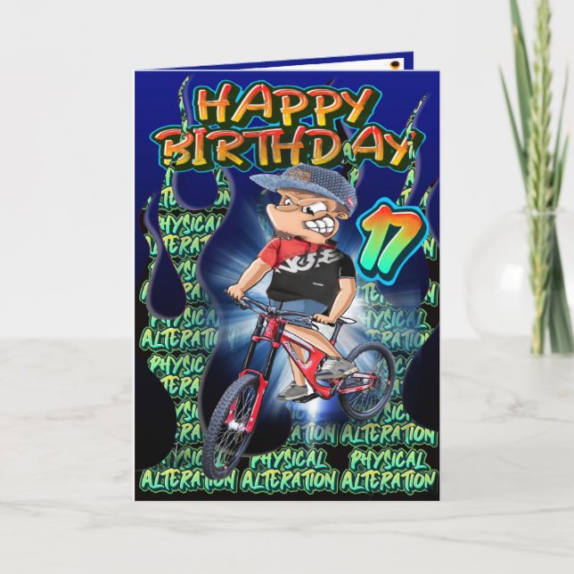 Carte anniversaire 17 (Devant)