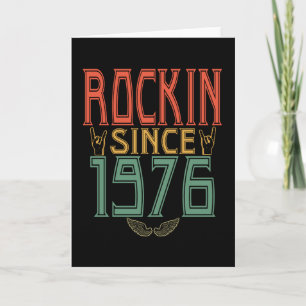 Carte Anniversaire 1976 Saying Rock