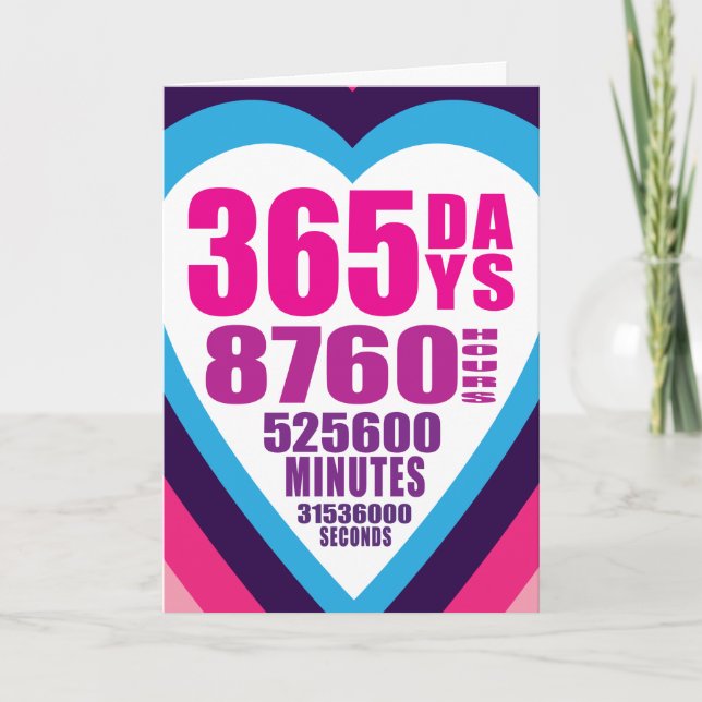 Carte Anniversaire - 1 An - Joyeux Anniversaire (Devant)