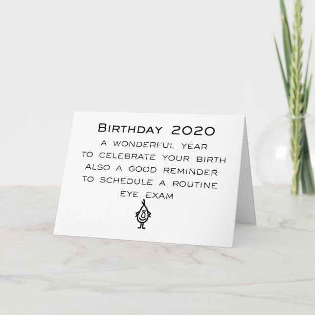 Carte Anniversaire 2020, un joyeux poème d'anniversaire (Devant)