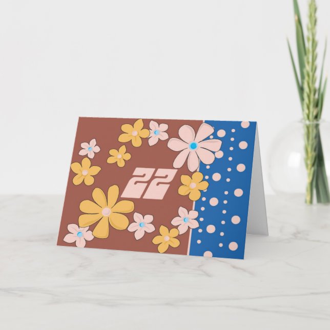 Carte Anniversaire 22 ans (Devant)