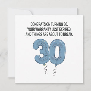 Carte Anniversaire 30 ans