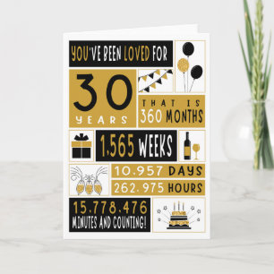 Carte anniversaire 30e, Carte de voeux, Carte cade