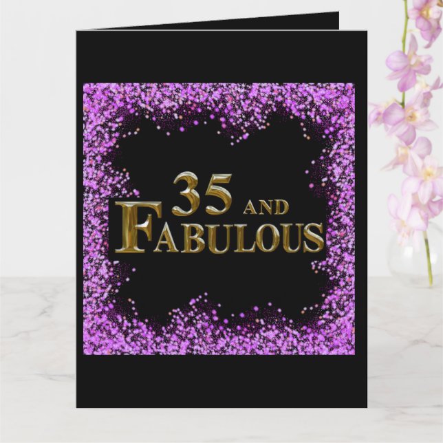 Carte Anniversaire 35 ans (Orchidée)
