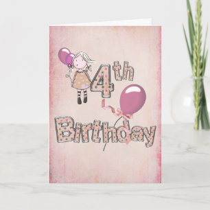 Carte Anniversaire 4 ans
