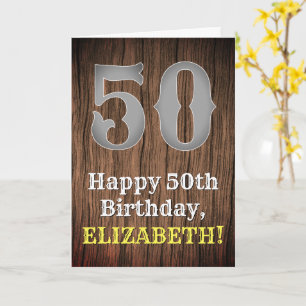 Carte Anniversaire 50e : Pays Inspiré par l'Ouest Look, 