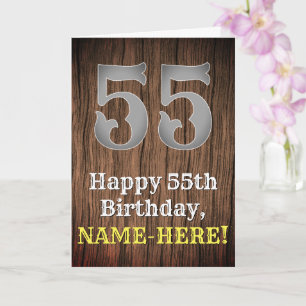 Carte Anniversaire 55e : Pays Inspiré par l'Ouest Look,