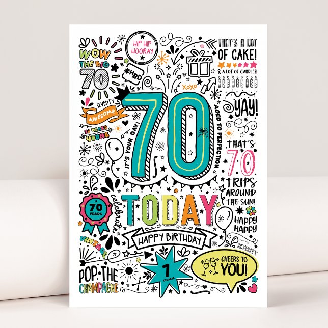 Carte anniversaire 70e (Créateur téléchargé)