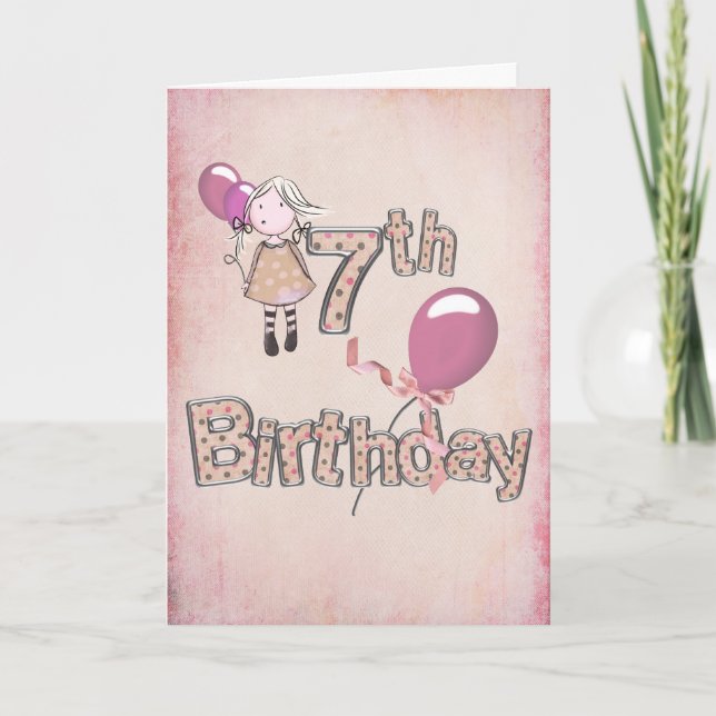 Carte Anniversaire 7 ans (Devant)