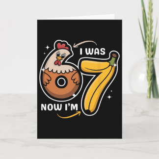Carte Anniversaire 7 Ans J'avais 6 Ans Maintenant J'ai 7