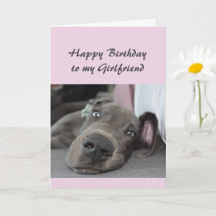 Carte Anniversaire à ma petite amie Fun Dog Relax Humour