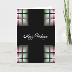 Carte Anniversaire Abstrait à quatre coins