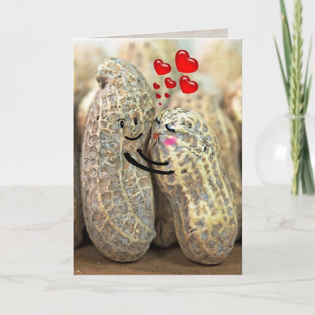 Carte Anniversaire Aimer cacahuètes (Devant)