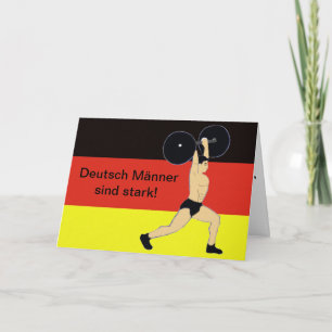 Carte Anniversaire allemand fort d'hommes