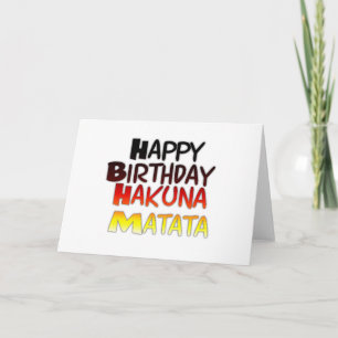 Carte Anniversaire allemand Hakuna Matata Art Imprimer