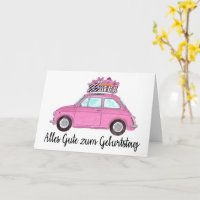 Anniversaire allemand Retro Fiat 500